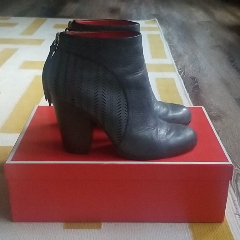 Coach leather ankle booties
